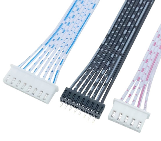 Fan red, blue and white ribbon cable